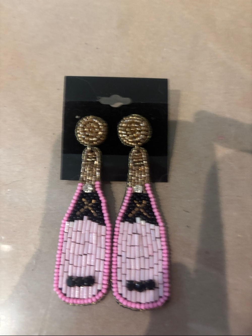 Beaded Rose Earrings